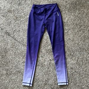 REEBOK purple ombré running tights size S